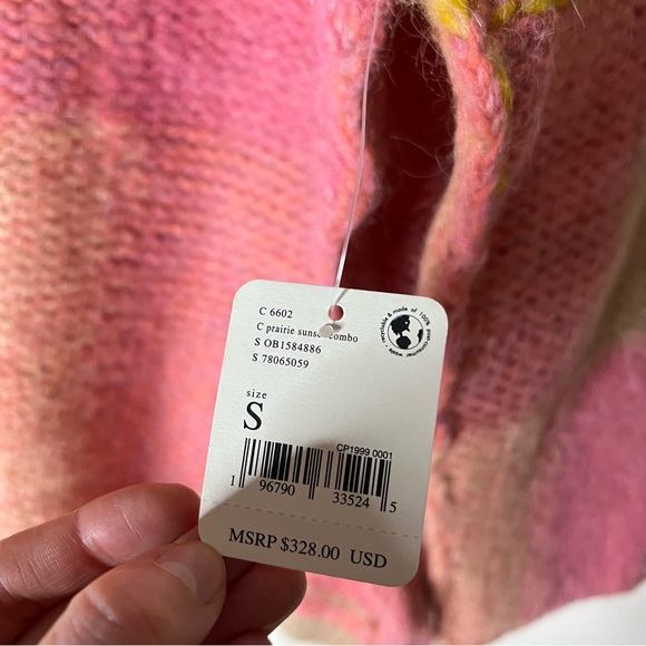 NWT Free People Domino Prairie Sunset Alpaca Wool Blend Pullover Sweater - Picture 8 of 13